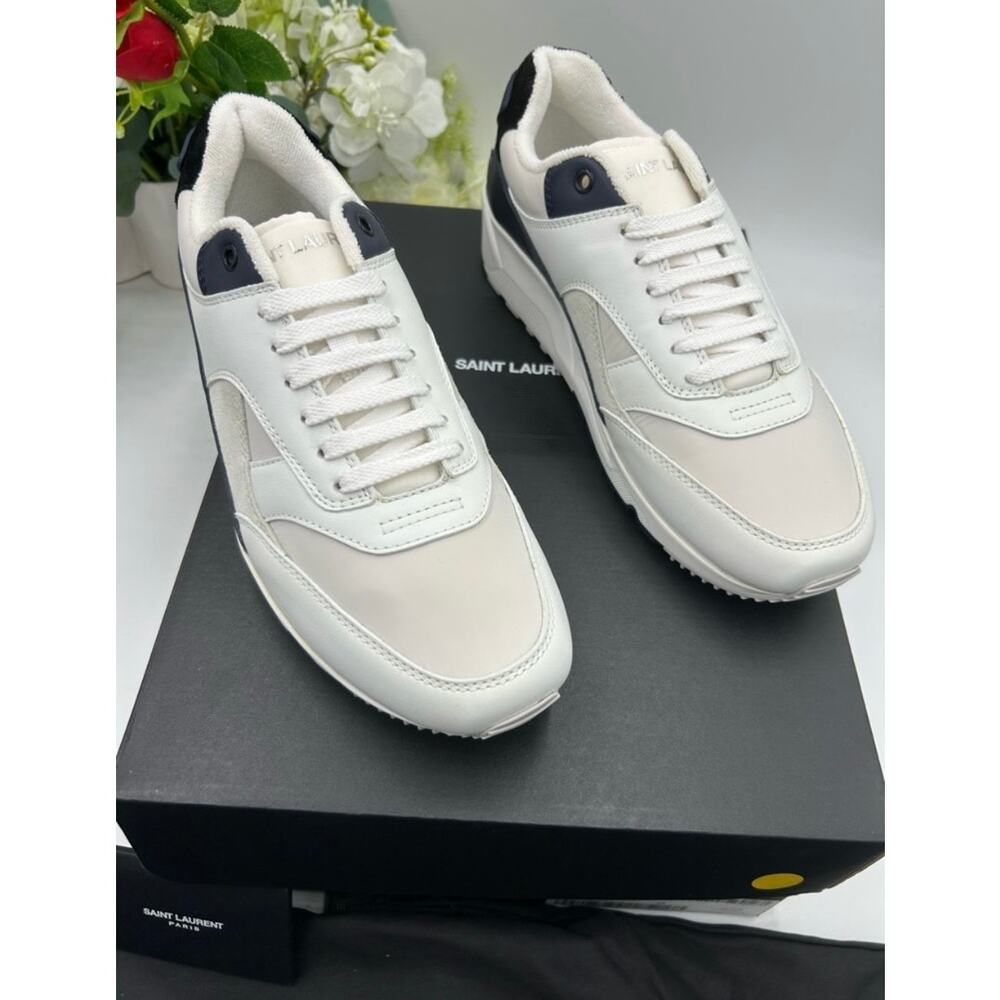 Men's Saint Laurent bump color block suede/leather sneakers size 42/9 US